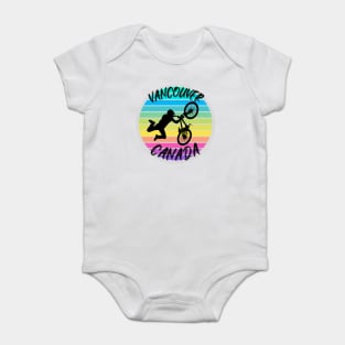 Vancouver Canada retro biking Baby Bodysuit